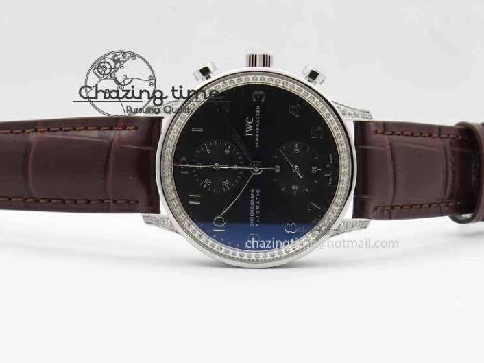 MIROTIME 0312 Unique Portuguese IW3714 Diam ZF V2 1:1 Best Edition Gray Dial On Brown Leather Strap A79350 (Slim Movement) 7250